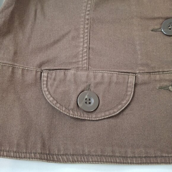 Vintage Womens Utility Military Cargo Jacket Sz L Cotton Cozy Casual Gorpcore - Picture 6 of 12